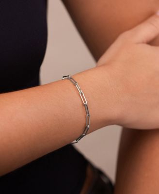Sterling Silver Bold Paperclip Chain Bracelet