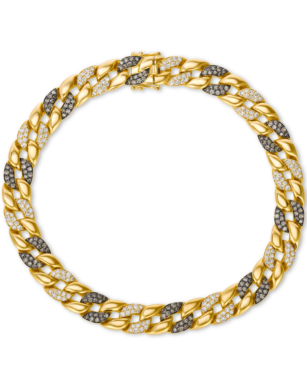 Le Vian Nude Diamond (1.46 Ct. T.w.) And Chocolate Diamond (1.52 Ct. T.w.) Bracelet In 14k Honey Gold