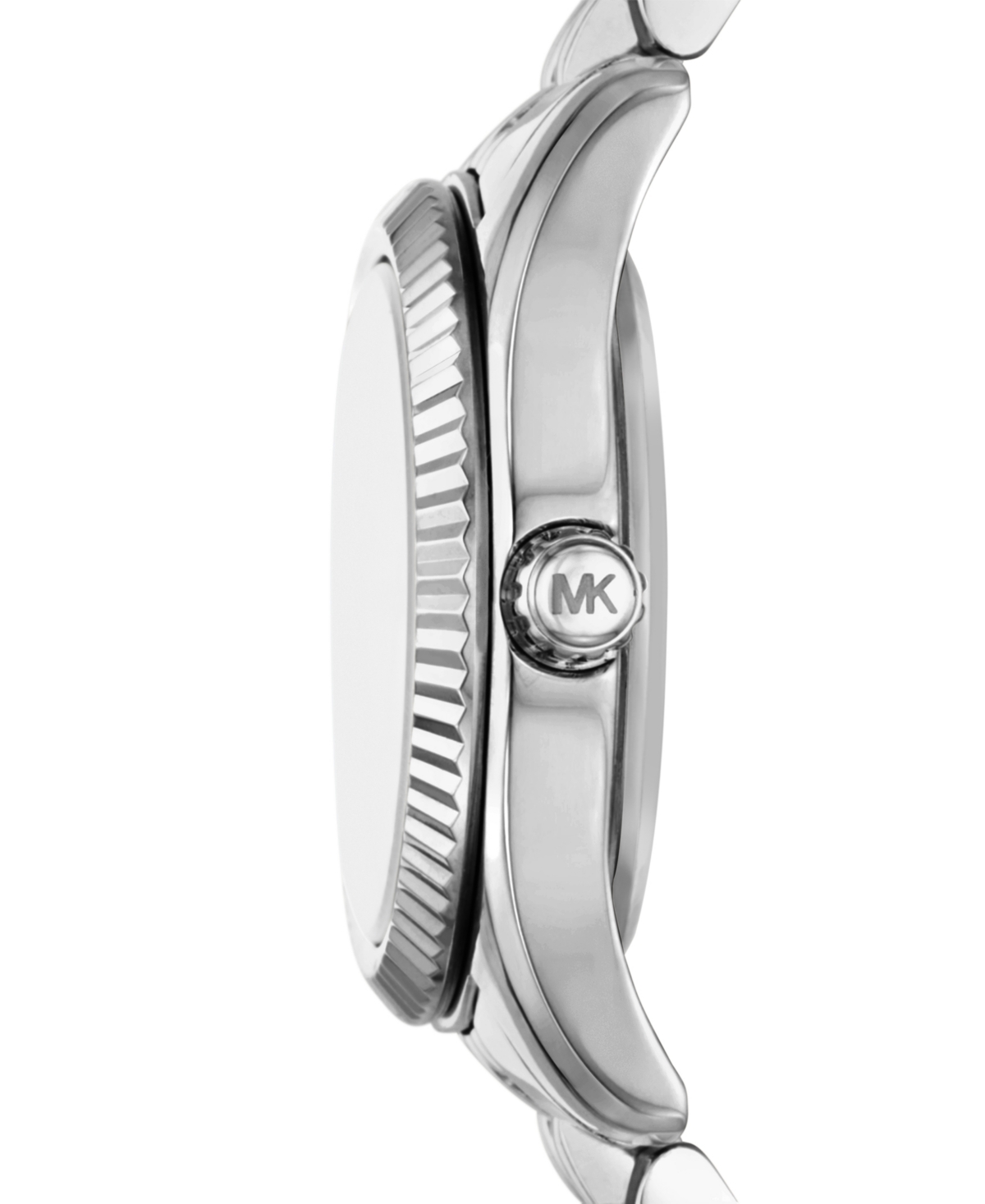 Michael Kors Women's Lexington Three-hand Stainless Steel Watch, 26mm In Metallic