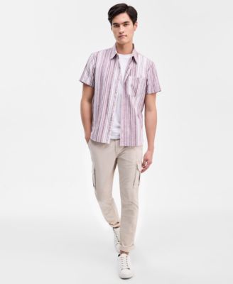 Men's Patio Striped Short-Sleeve Button-Up Shirt, Macy's Exclusive