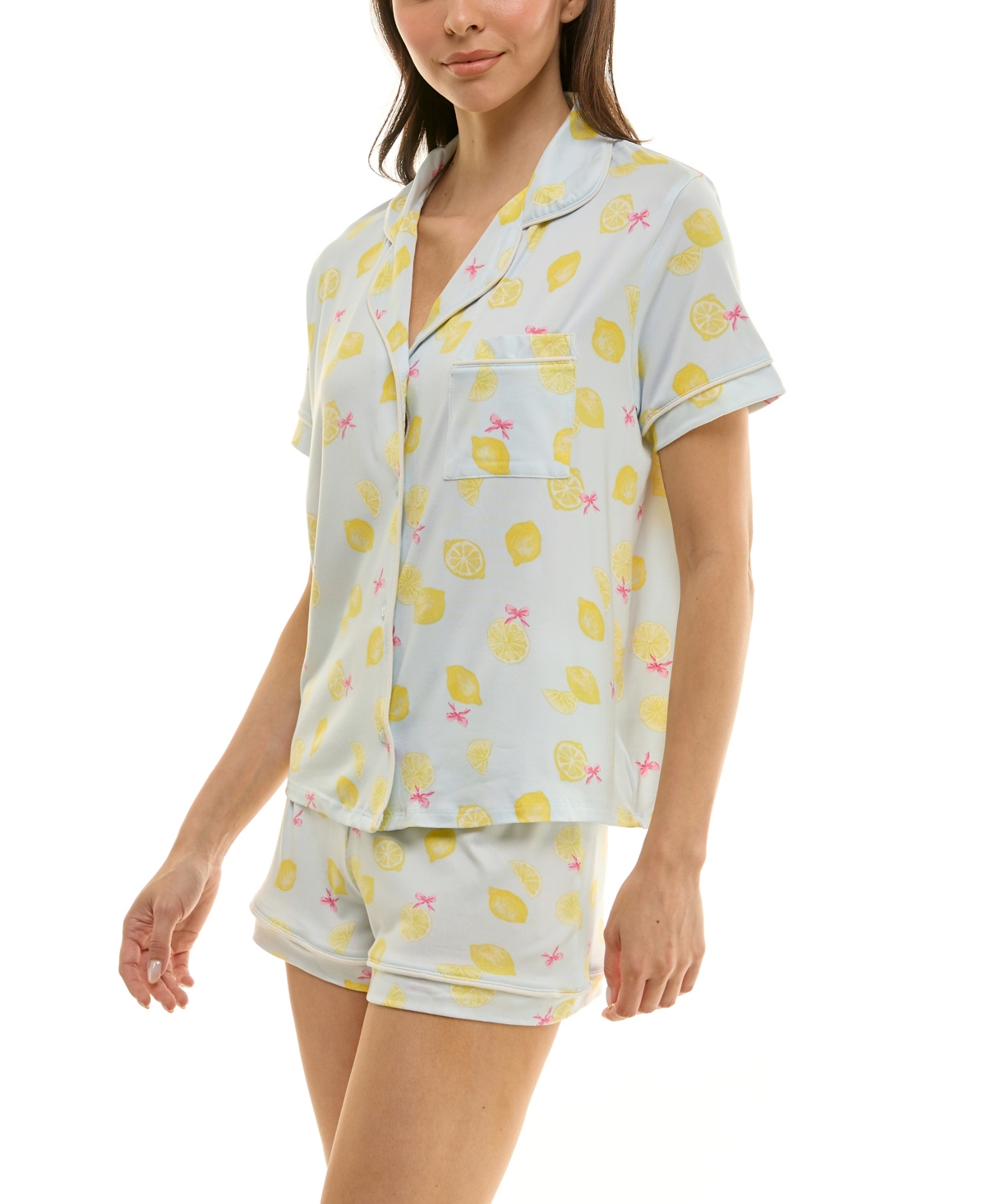 Derek Heart Women's Printed Top And Shorts Set In Multi