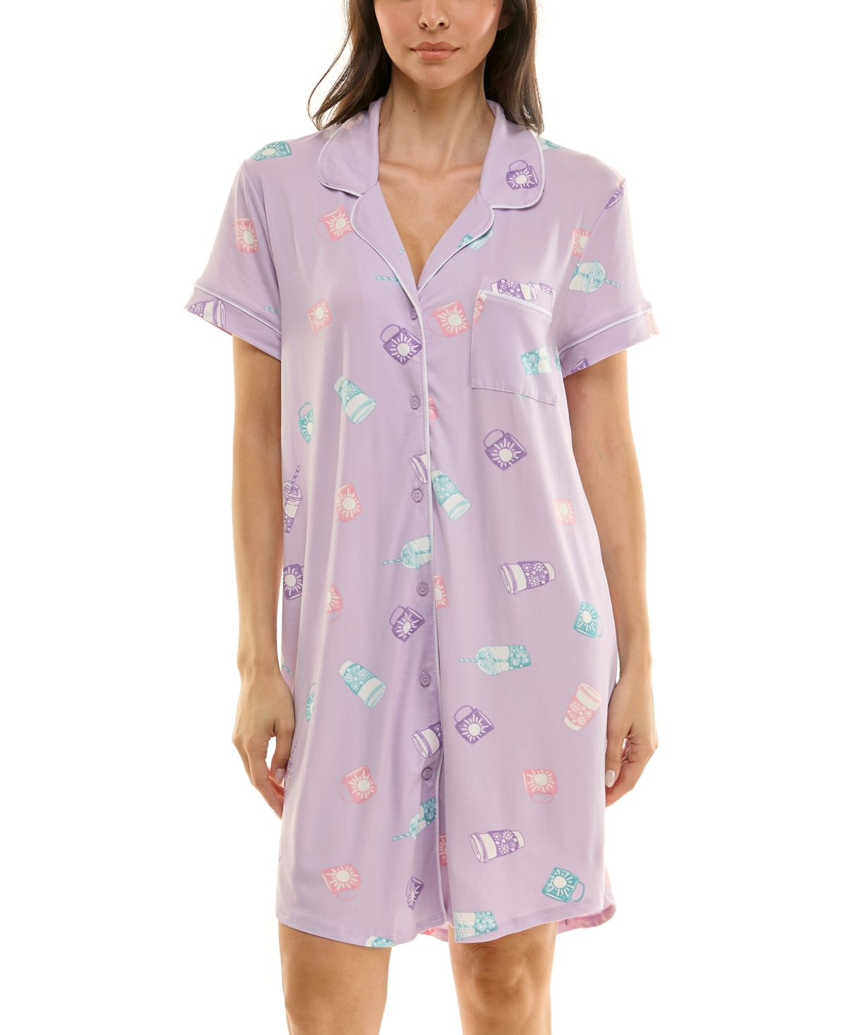 Derek Heart Women's Printed Sleepshirt In Purple