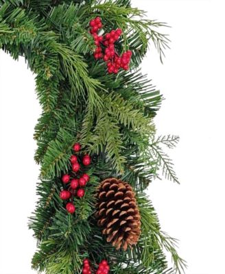 Puleo 10" Pre-Lit Battery-Operated Adorned Garland