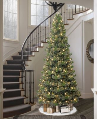 Puleo 9' Pre-Lit Artificial Oklahoma Pine Tree