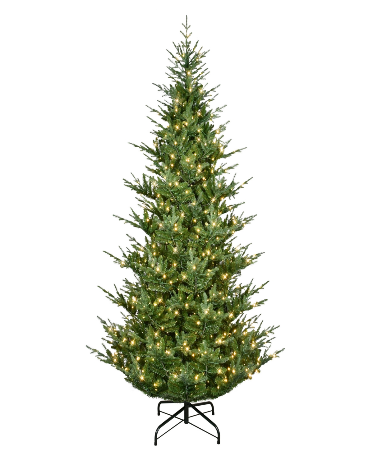 Puleo 10' Pre-lit Artificial Hillside Spruce Tree In Green