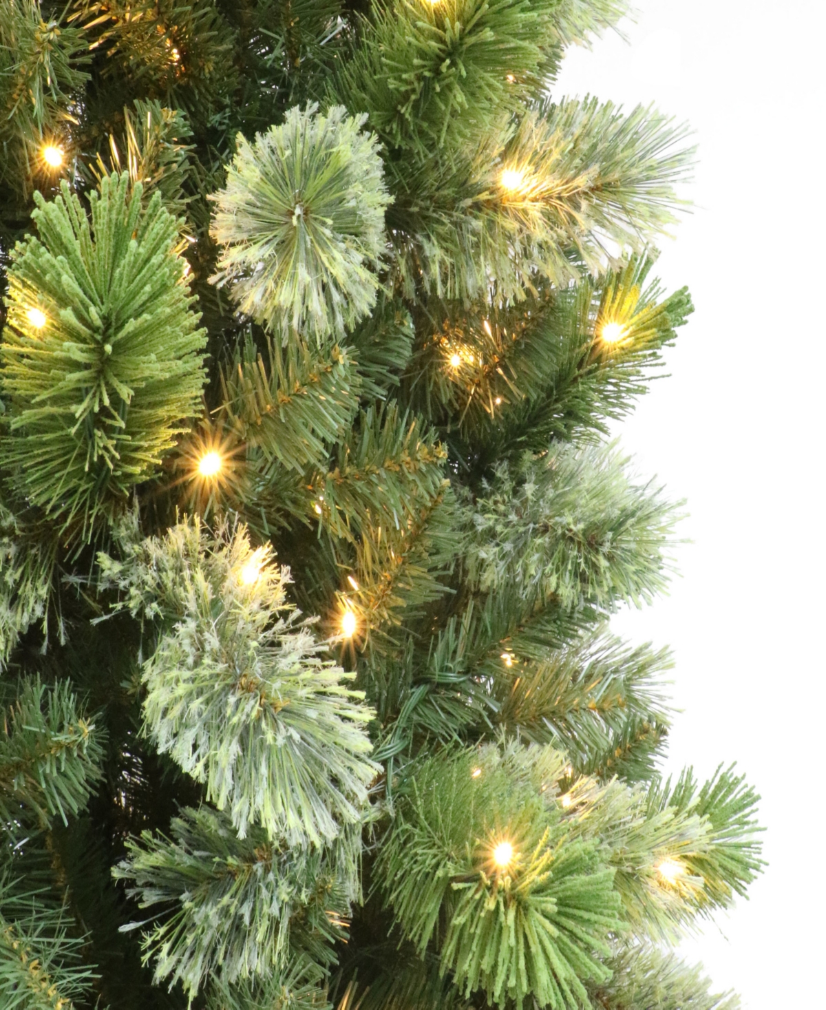 Puleo 7.5' Pre-lit Artificial Slim Oklahoma Pine Tree In Green
