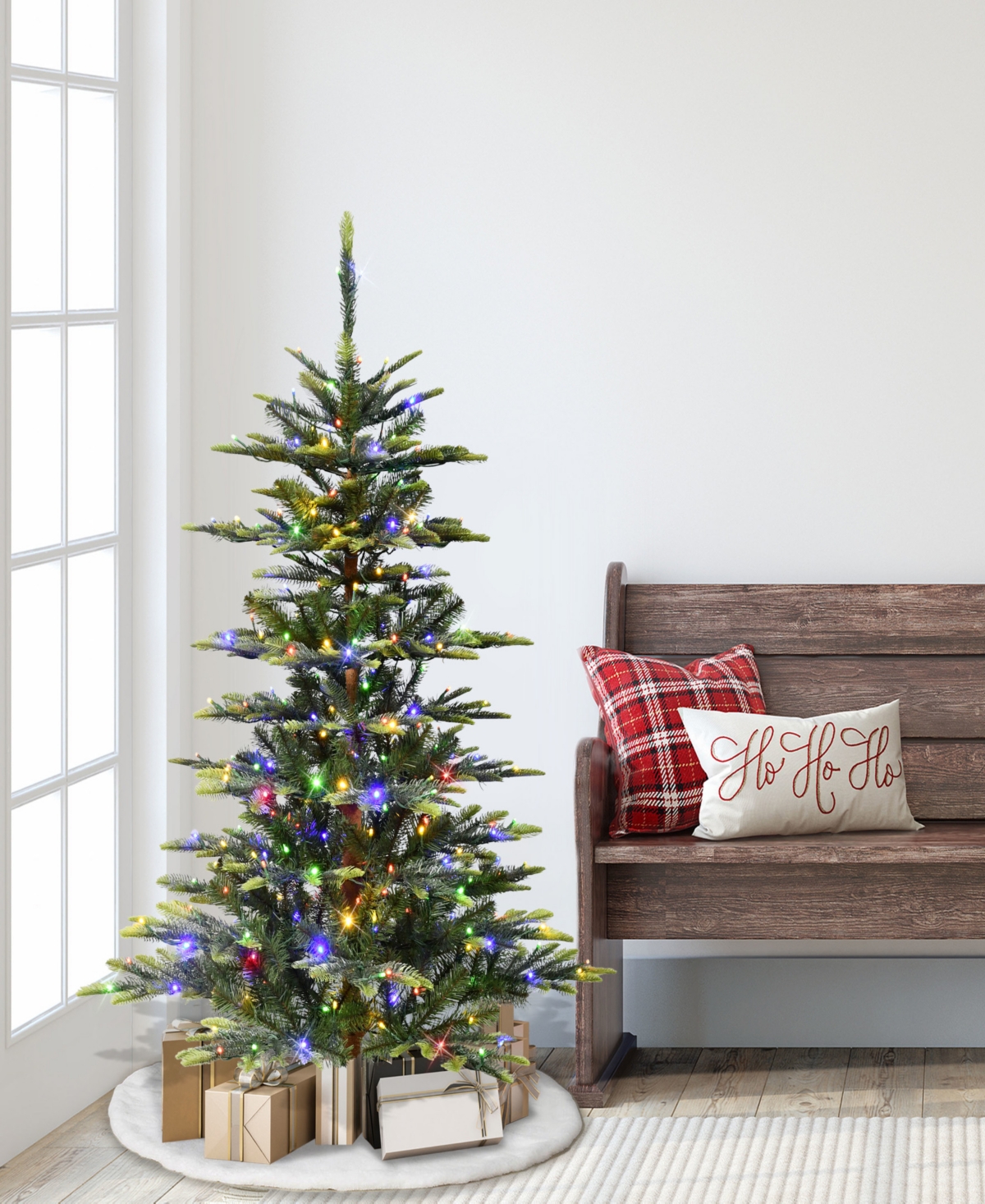 Puleo 4.5' Pre-lit Artificial Aspen Fir Tree In Green
