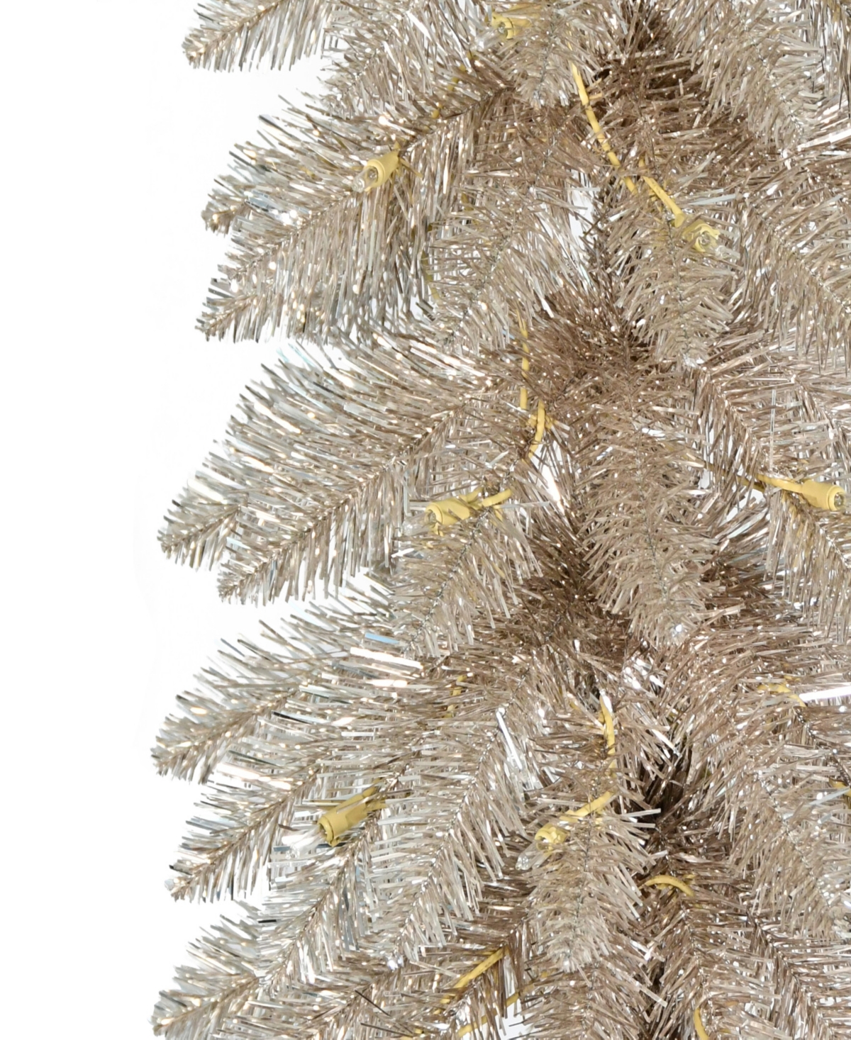 Puleo 6' Pre-lit Artificial Alpine Pencil Tree In Gold