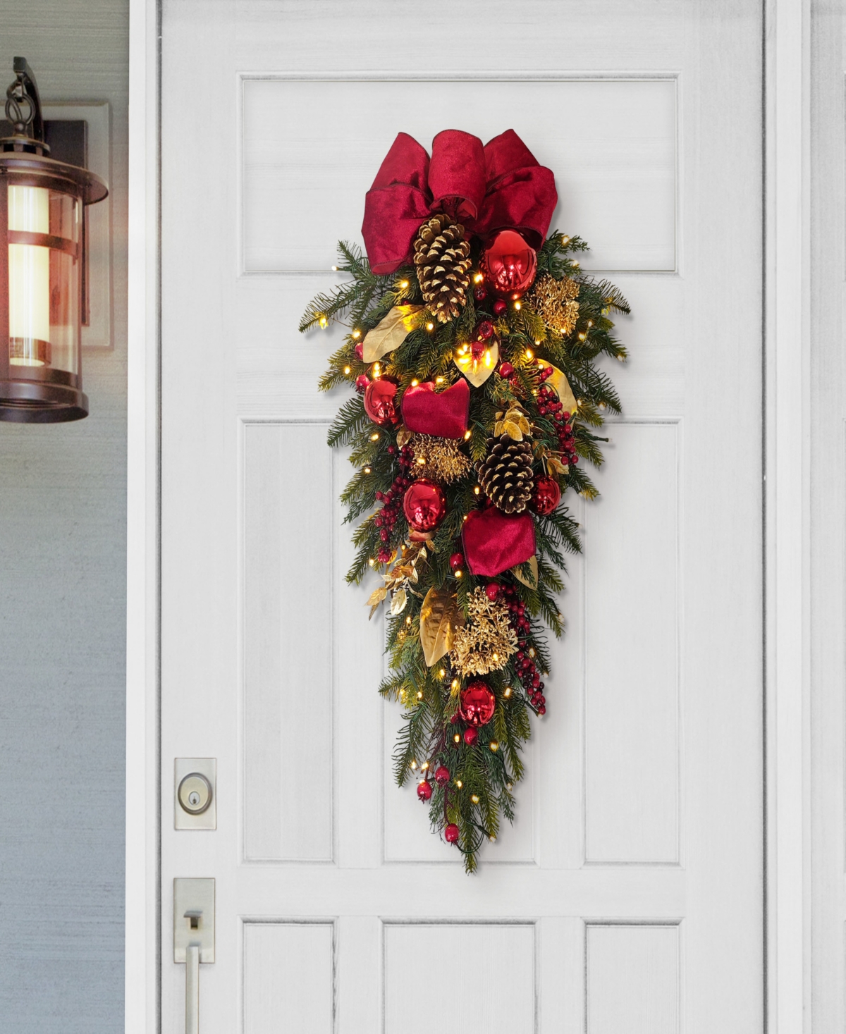 Puleo 28" Pre-lit Adorned Swag In Multi