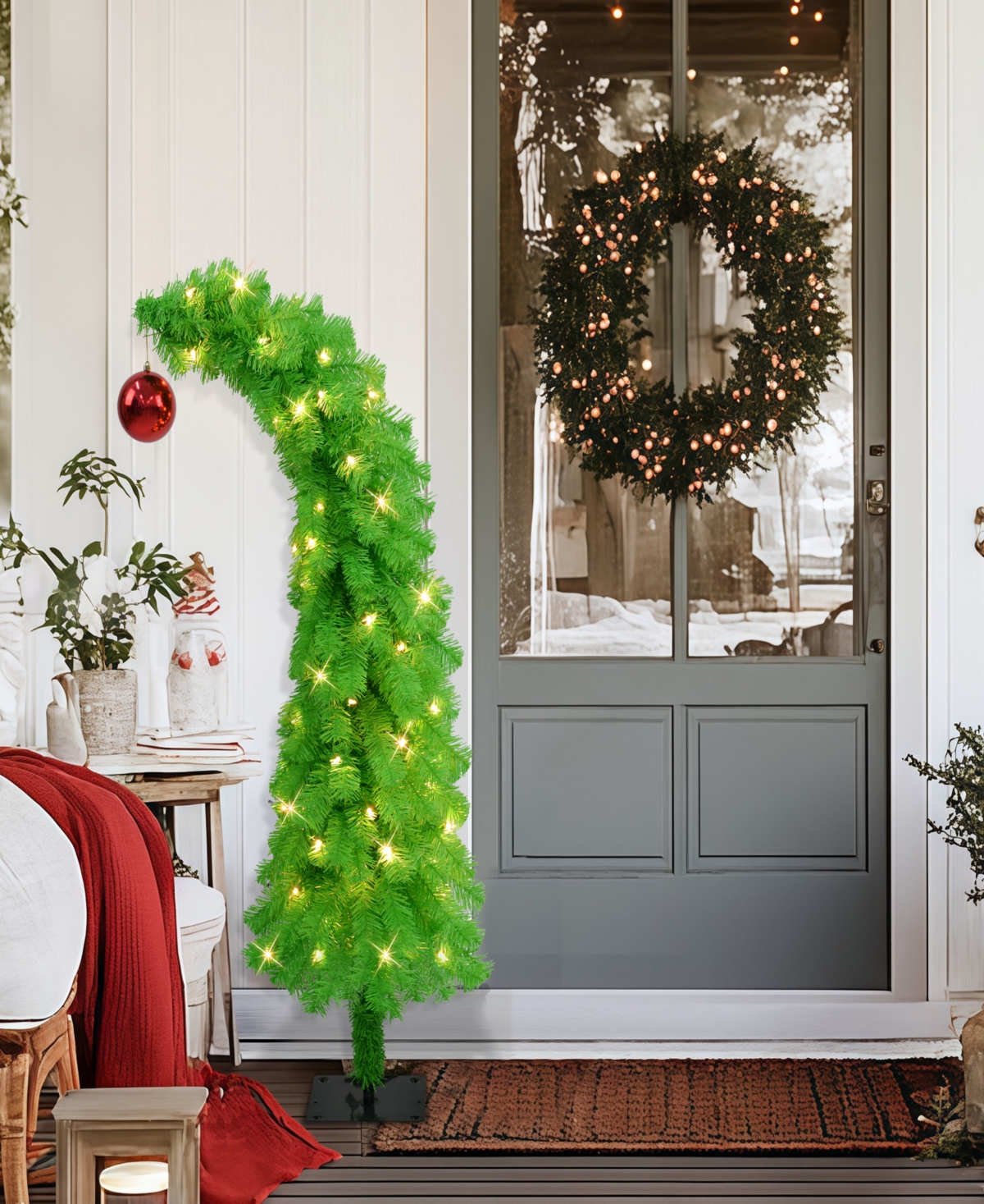 Puleo 4' Pre-Lit Artificial Whimsical Christmas Tree