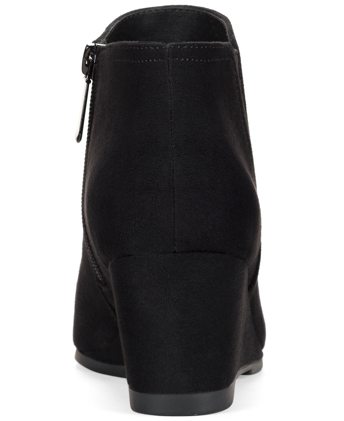 Style & Co Women's Poppyy Wedge Heel Booties, Macy's Exclusive In Black