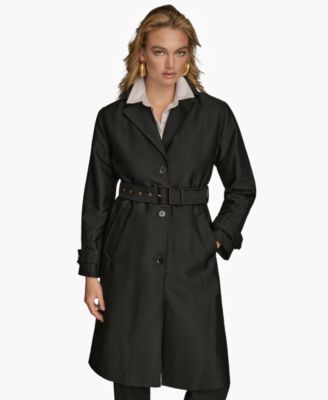 Women's Single-Breasted Belted Trench Coat