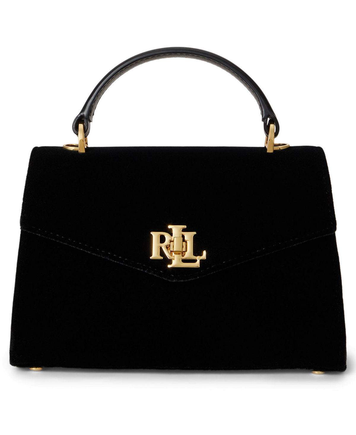 Ralph Lauren Farrah Small Satchel Bag In Black