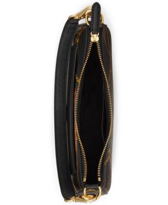 Pinstripe Leather Medium Danni Bag 