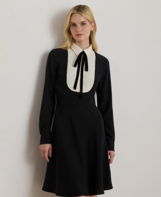 Women's Tie Neck Long Sleeve Dress