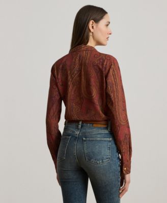 Women's Classic Fit Paisley Print Shirt