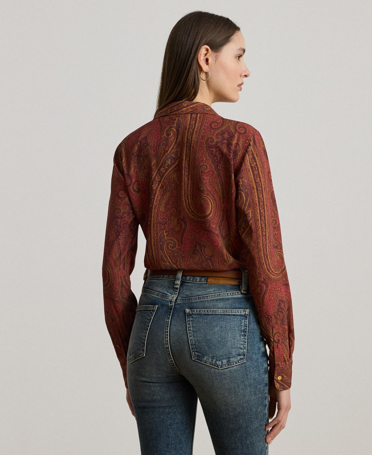 Ralph Lauren Women's Classic Fit Paisley Print Shirt In Multi
