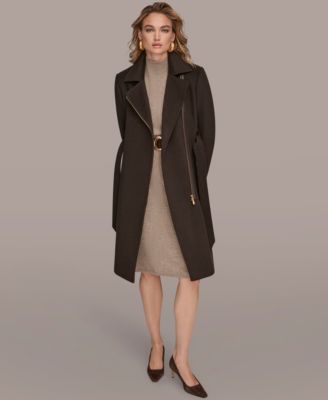 Women's Notch Collared Belted Coat