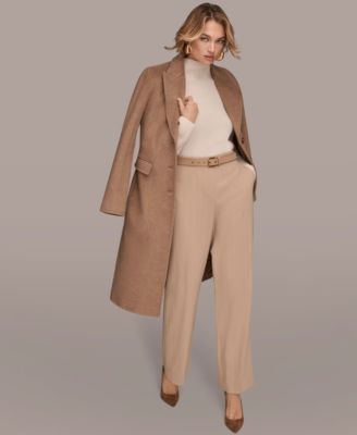 Women's Single-Breasted Stitch Trimmed Coat