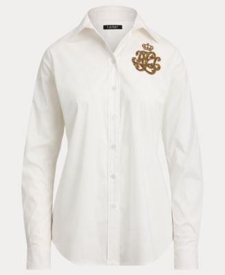 Women's Logo Detail Point Collar Shirt