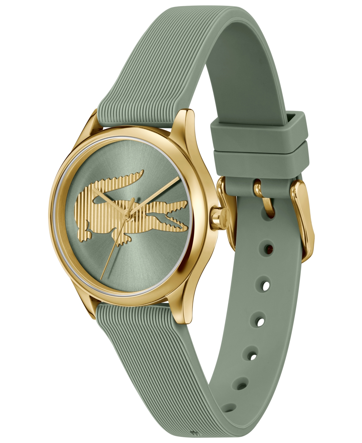 Lacoste Women's Crocodelle Green Silicone Strap Watch, 30mm In Green