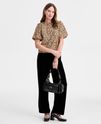 On 34th - Women's Velveteen Wide-Leg Pants