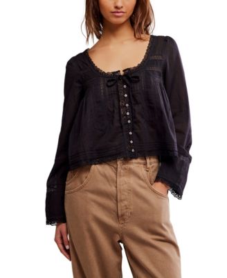 Free People - Women's Embroidered Lace Shirt