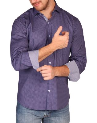 Men's Diamond Medallion Long Sleeve Shirt
