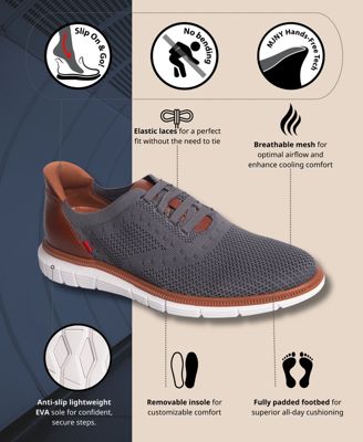 Charles Ave Mens Hands-Free Slip On Technology Lightweight Mesh Oxfords