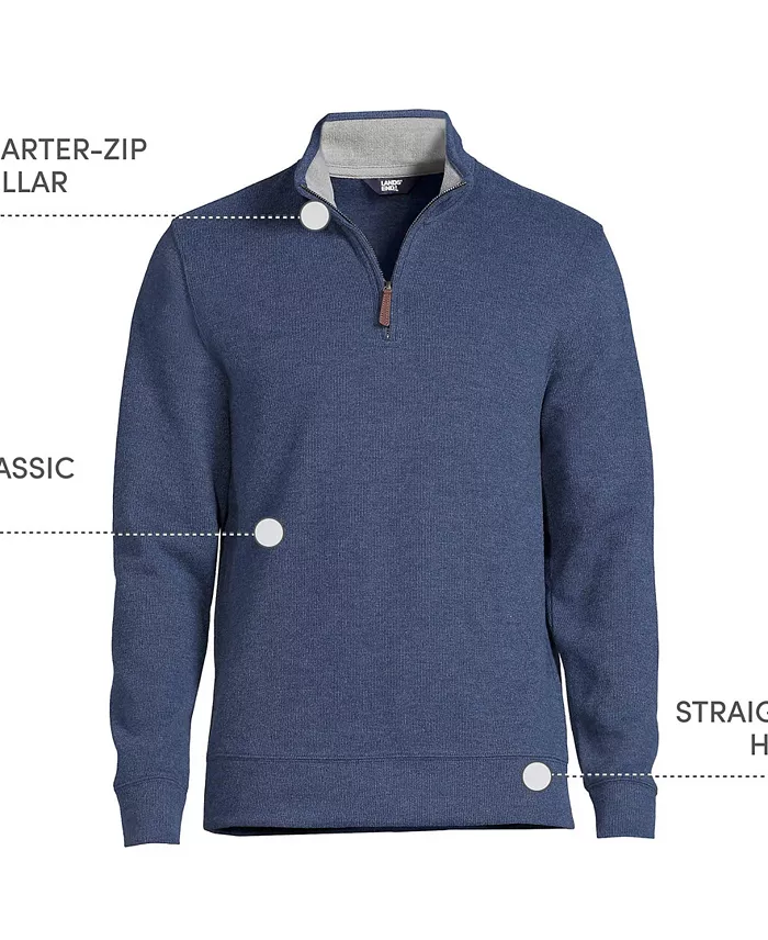Men's Bedford Rib Quarter Zip Pullover Sweater - thumbnail 7