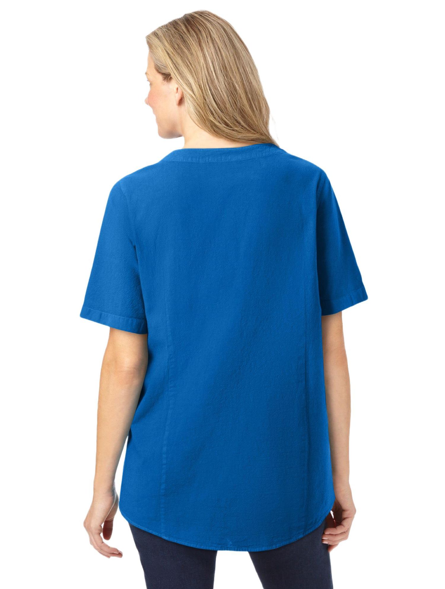 Women's Within Short-Sleeve Crinkle Shirt