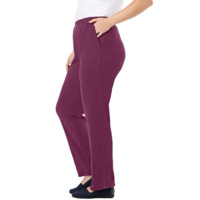 Plus Size Within 7-Day Knit Straight-Leg Pull-On Pants