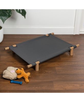 Chester Modern Minimalist Wood Frame Elevated Outdoor Dog Bed