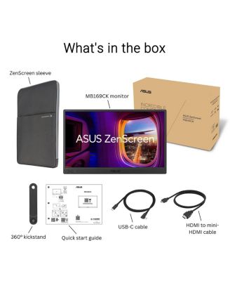 ZenScreen MB169CK 15.6" 16:9 Full HD Portable USB-C IPS LED Monitor