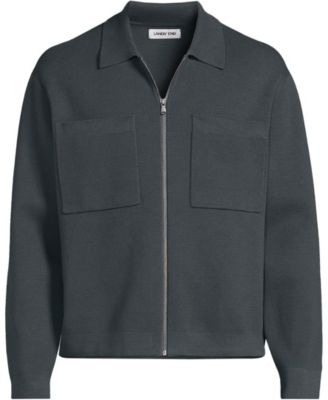 Men's Long Sleeve Fine Gauge Cotton Full Zip Chore Coat