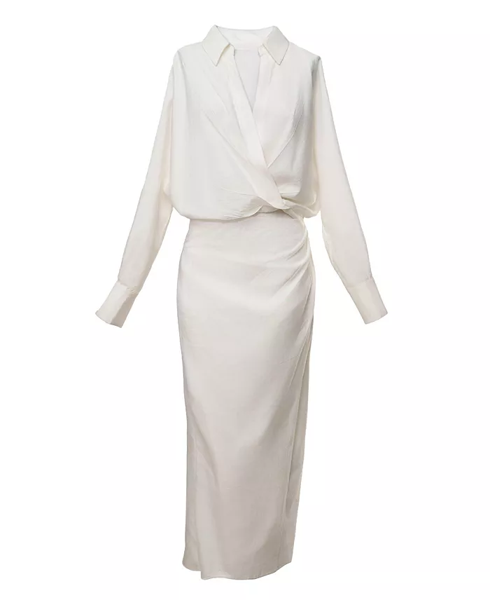 Women's Skyline Wrap Midi Dress - thumbnail 4