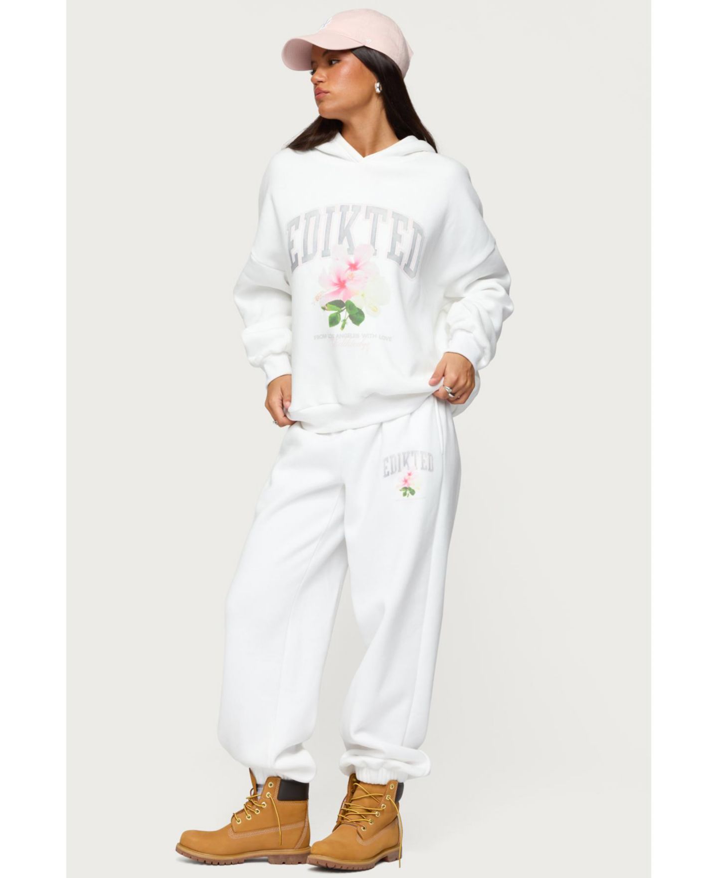 Женские брюки Flerua Edikted Sweatpants, цвет: Белый — фото 3