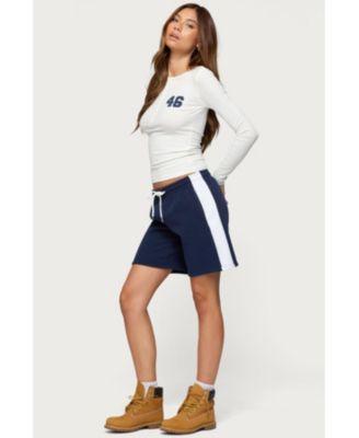 Women's Contrast Nylon Bermuda Shorts