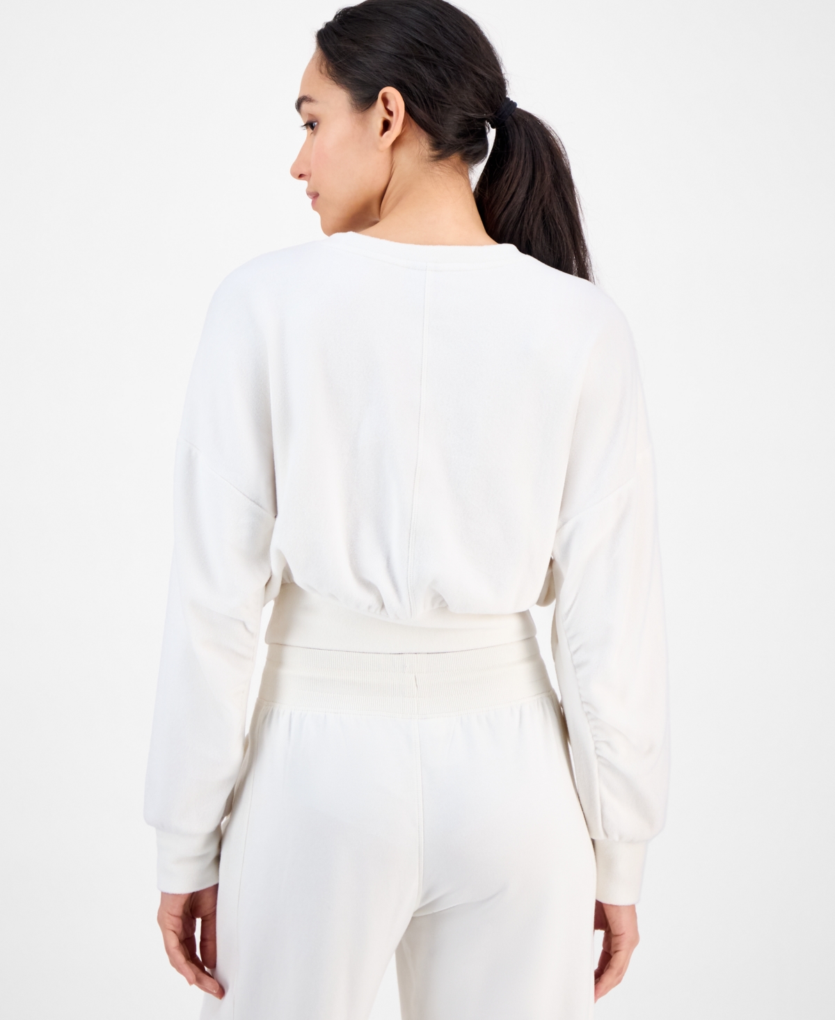 Id Ideology Women's Butter Fleece Cropped Sweatshirt, Macy's Exclusive