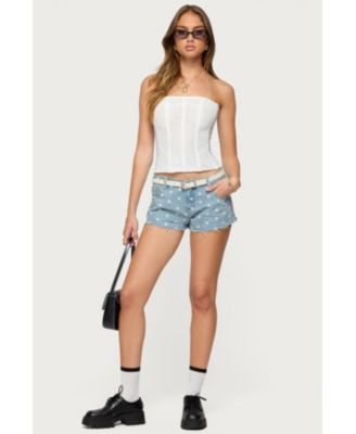 Women's Josie Polka Dot Denim Shorts
