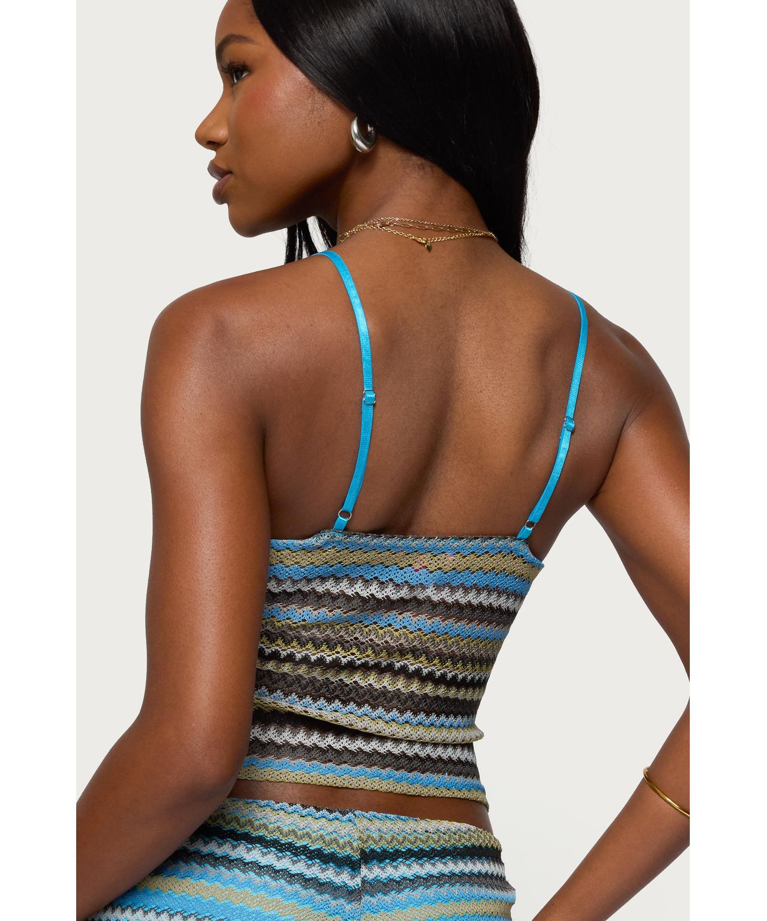 Womens Zigzag Stripe Tank Top