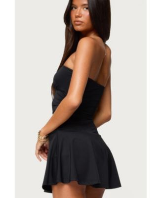 Womens Evonna Strapless Flared Romper