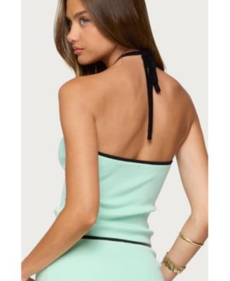 Women's Aureley Contrast Knit Halter Top
