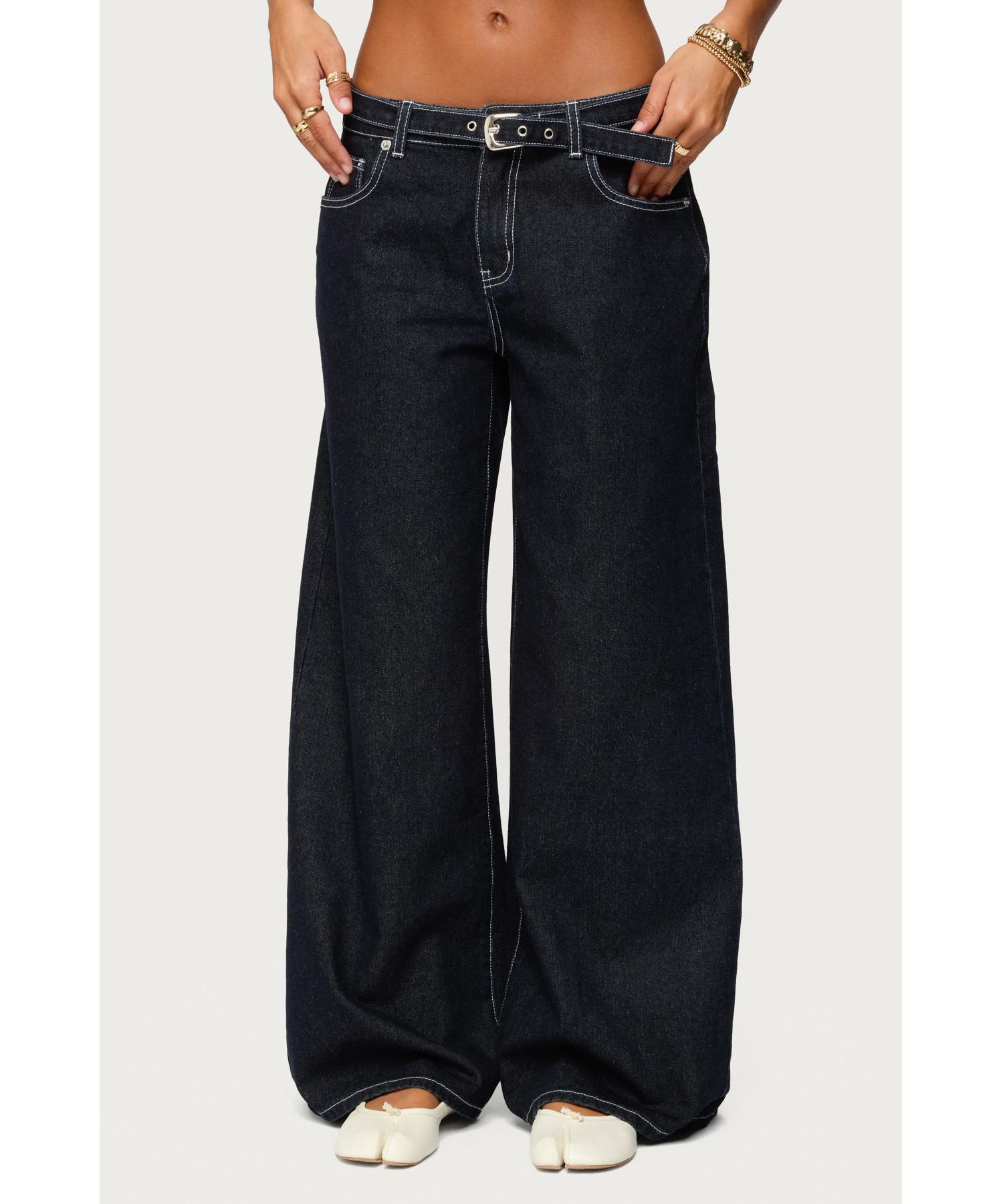 Women's Karah Belt Low Rise Jeans