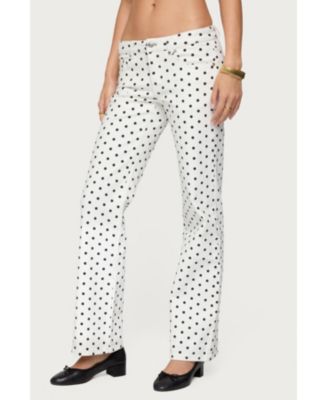 Women's Romily Polka Dot Low Rise Jeans