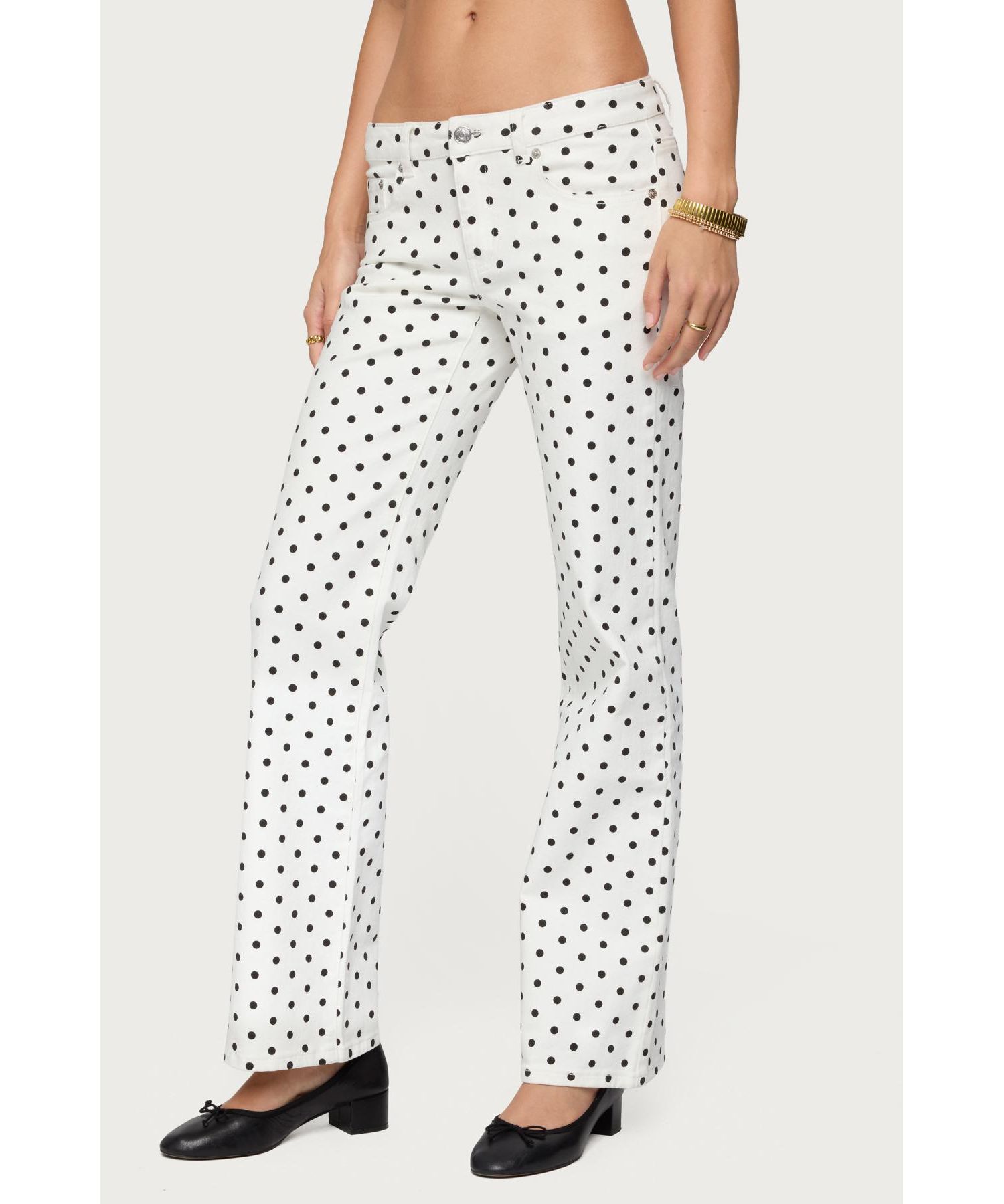 Women's Romily Polka Dot Low Rise Jeans