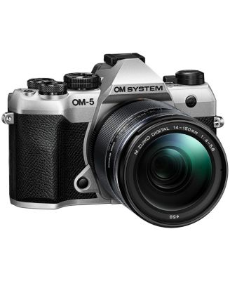 OM-5 Mark II Mirrorless Camera, Silver with M.Zuiko Digital ED 14-150mm f/4-5.6 II Lens
