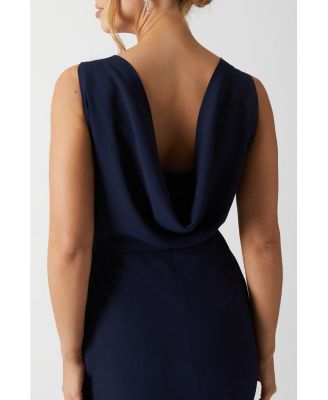 Women's Cowl Back Maxi Bridesmaid Dress