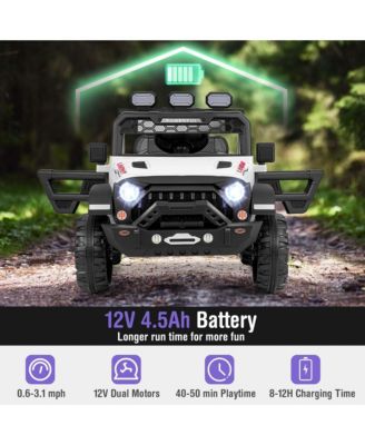 12V Kids Ride On Truck with 212V Motors Spring Suspension & Remote Control