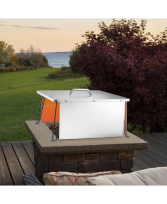 Fire Pit Burner Cover Heat Deflector and Stainless Steel forOutdoor Use